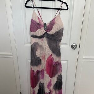 Express Elegant Pink and Gray Women's Dress